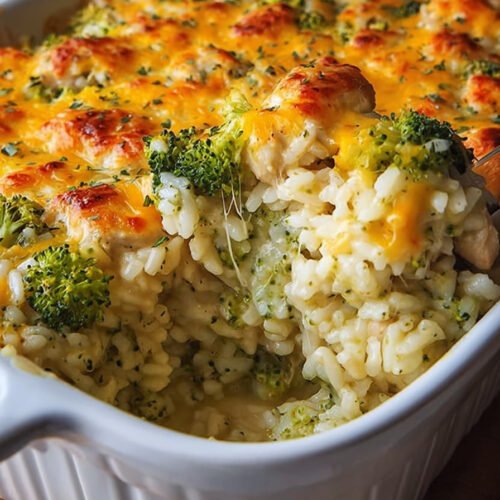 Cheesy Chicken Broccoli Rice Casserole – The Ultimate Comfort Dish easy recipe