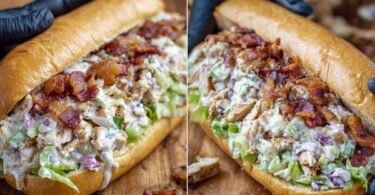 Chopped Chicken Bacon Ranch Sandwich with Crispy Bacon recipe photo
