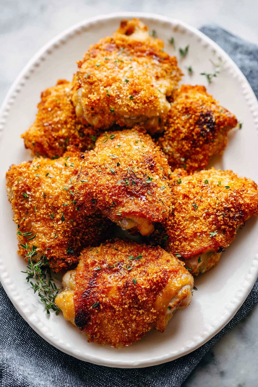 Crispy Baked Chicken Thighs Recipe with Golden Panko Coating recipe tips