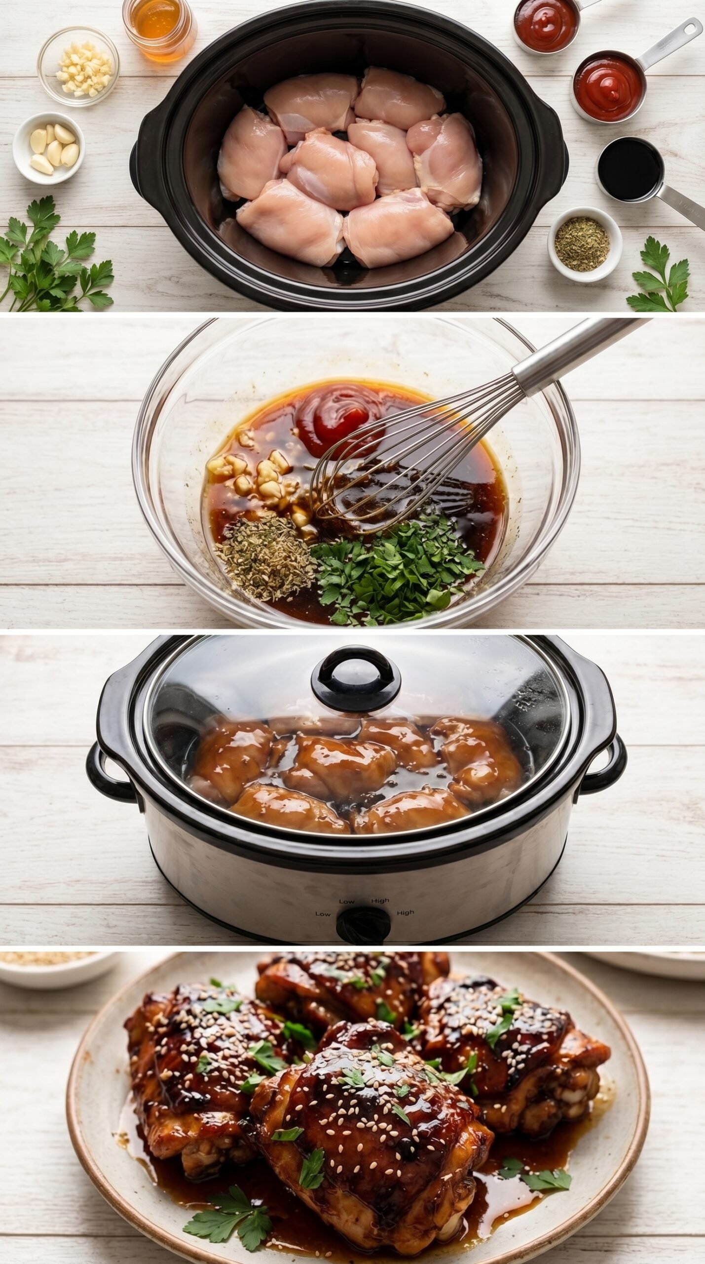 Crockpot Honey Garlic Chicken Recipe recipe instructions