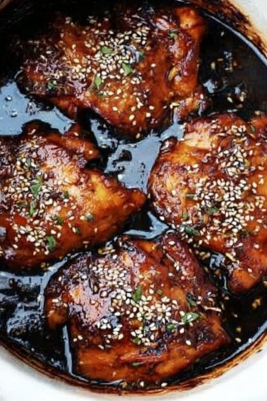 Crockpot Honey Garlic Chicken Recipe final result