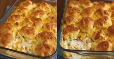 Chicken Crescent Roll Casserole with Creamy Cheddar Filling recipe photo