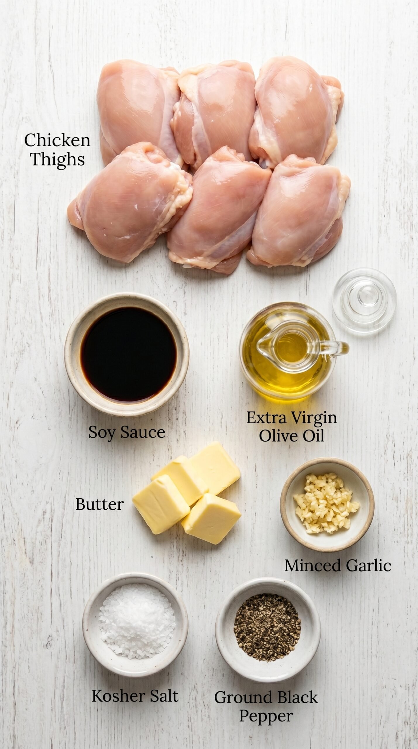 Blackstone Chicken Thighs with Garlic Butter Soy Glaze recipe ingredients