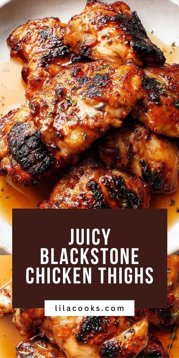 Blackstone Chicken Thighs with Garlic Butter Soy Glaze save this recipe