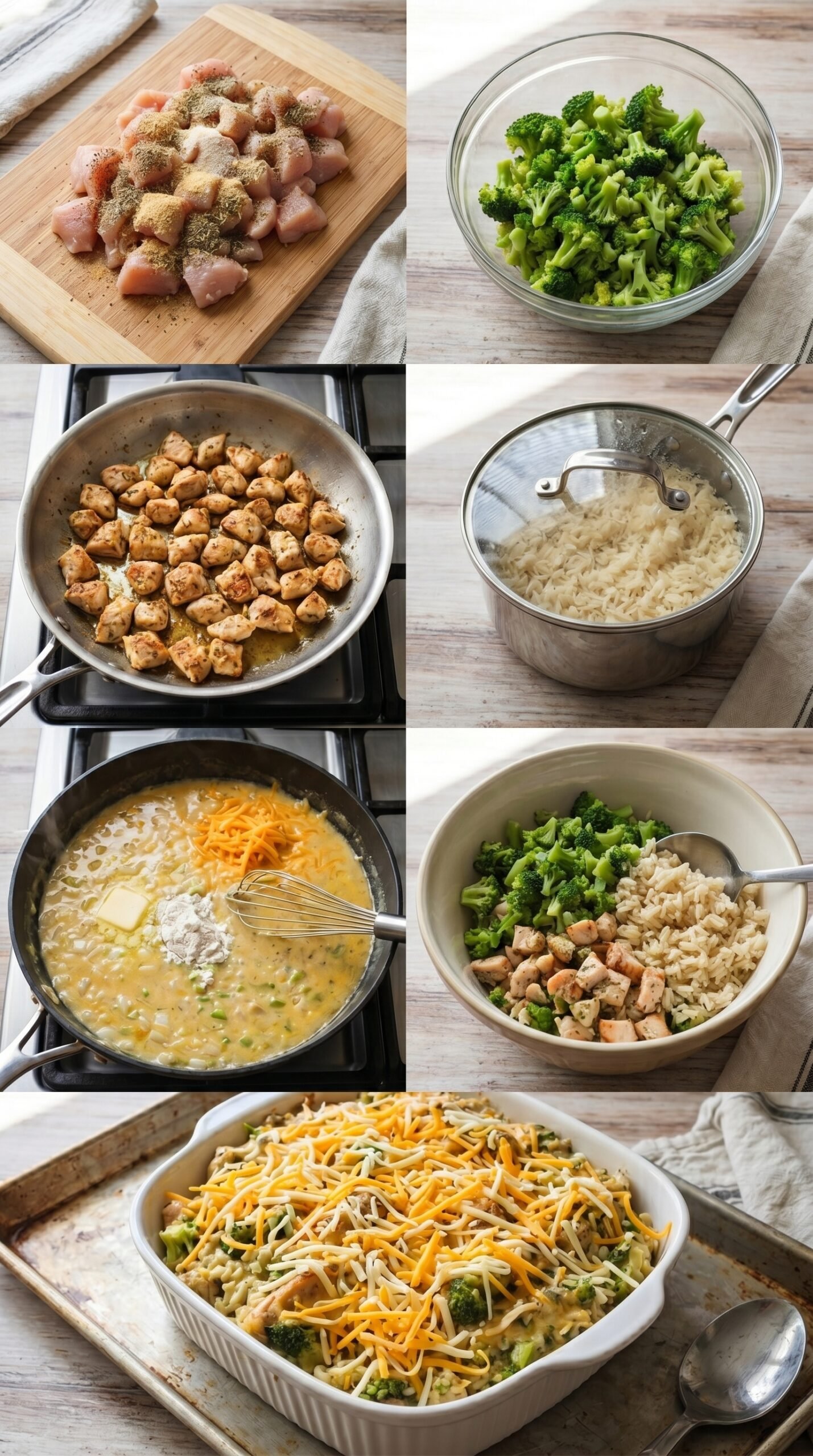 Cheesy Chicken Broccoli Rice Casserole – The Ultimate Comfort Dish recipe instructions