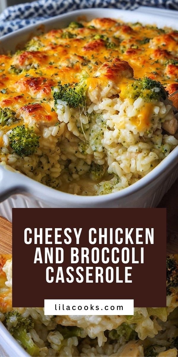 Cheesy Chicken Broccoli Rice Casserole – The Ultimate Comfort Dish save this recipe