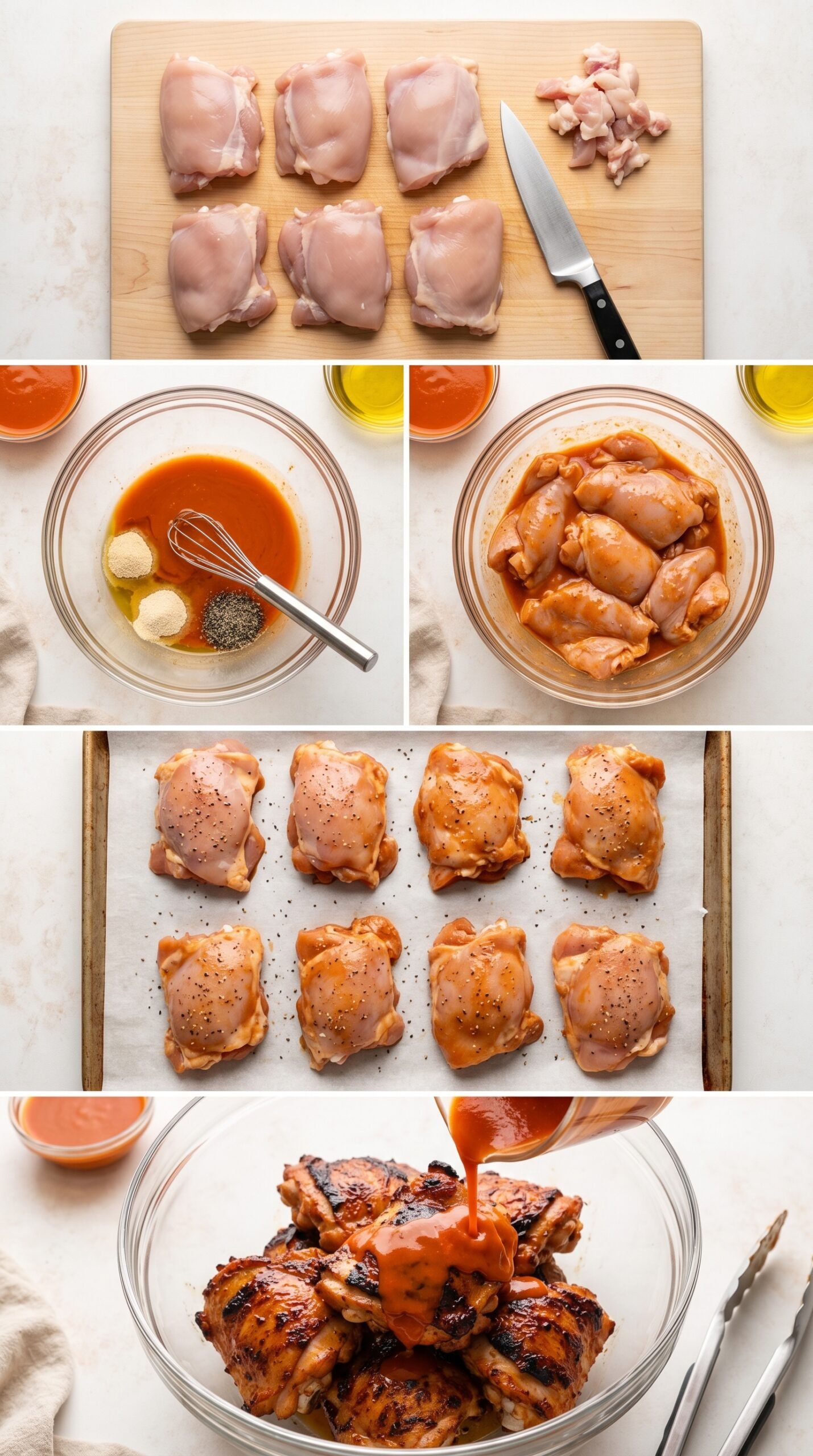 Buffalo Chicken Thighs – Oven or Air Fryer recipe instructions