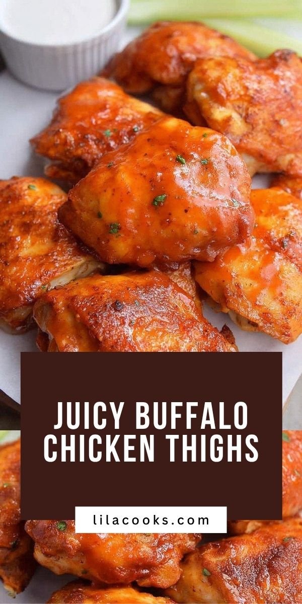 Buffalo Chicken Thighs – Oven or Air Fryer save this recipe