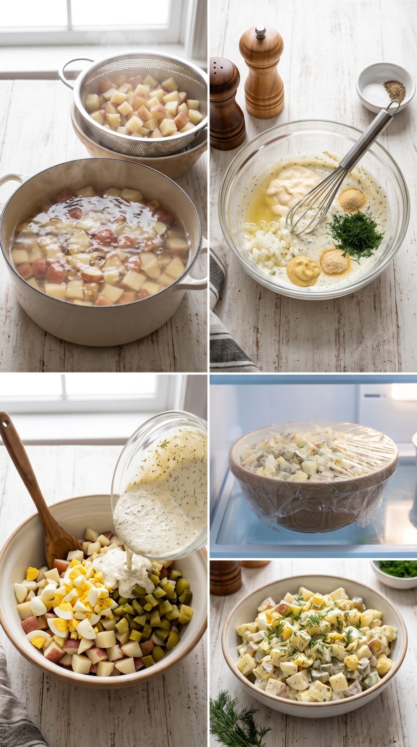 Dill Pickle Potato Salad recipe instructions