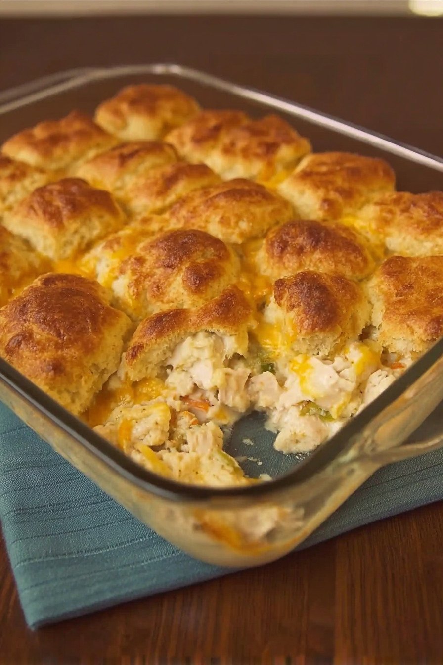 Chicken Crescent Roll Casserole with Creamy Cheddar Filling extra recipe photo