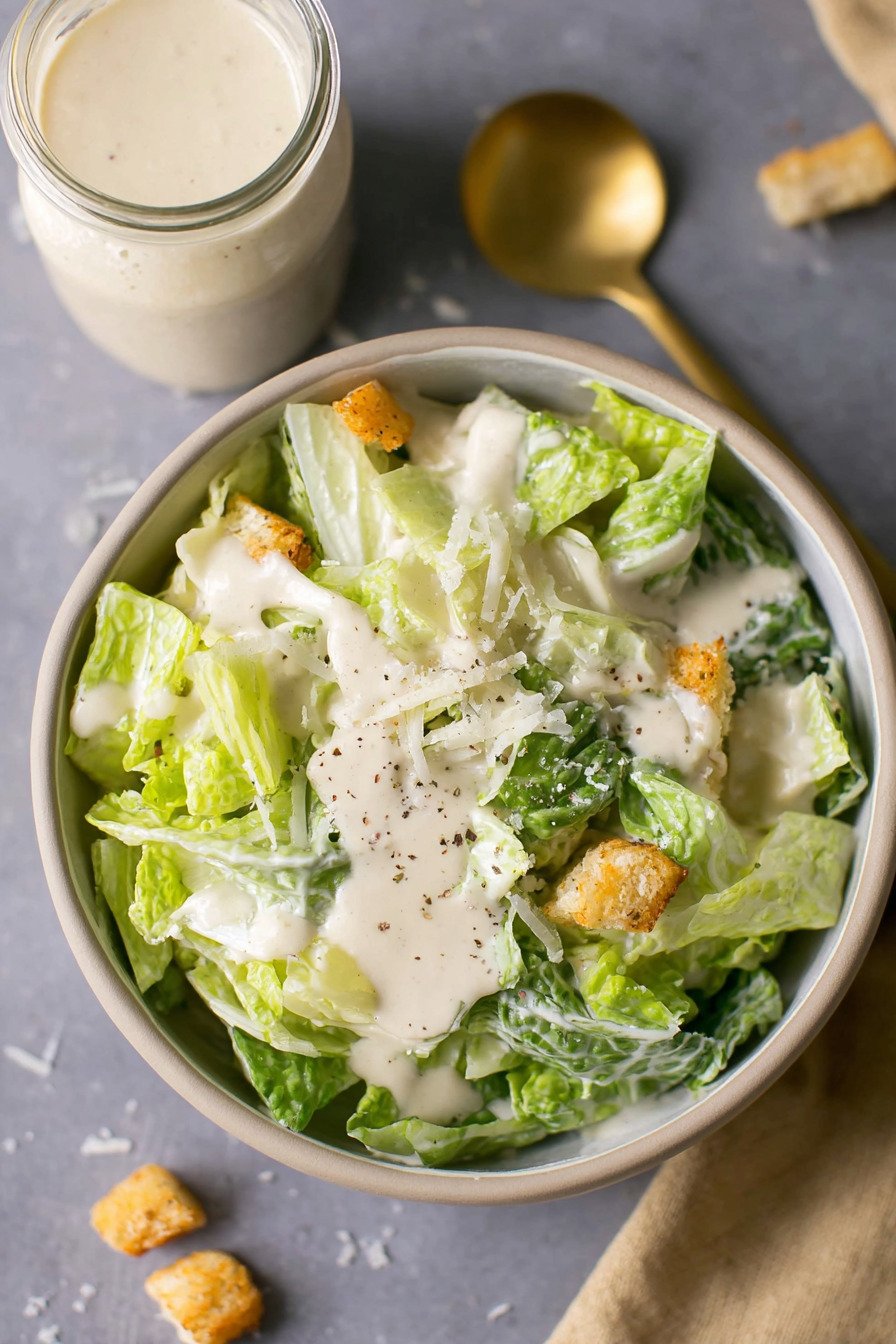 The Best Healthy Caesar Dressing for Healthy Caesar Salad extra recipe photo