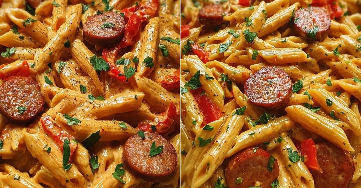 One-Pot Creamy Spicy Cajun Sausage Pasta: Irresistible Comfort recipe photo