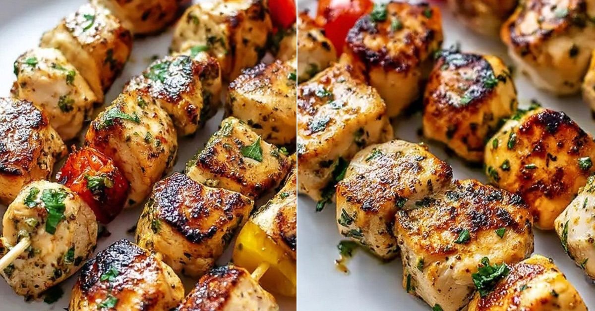 Easy Greek Marinated Chicken Kabobs recipe photo