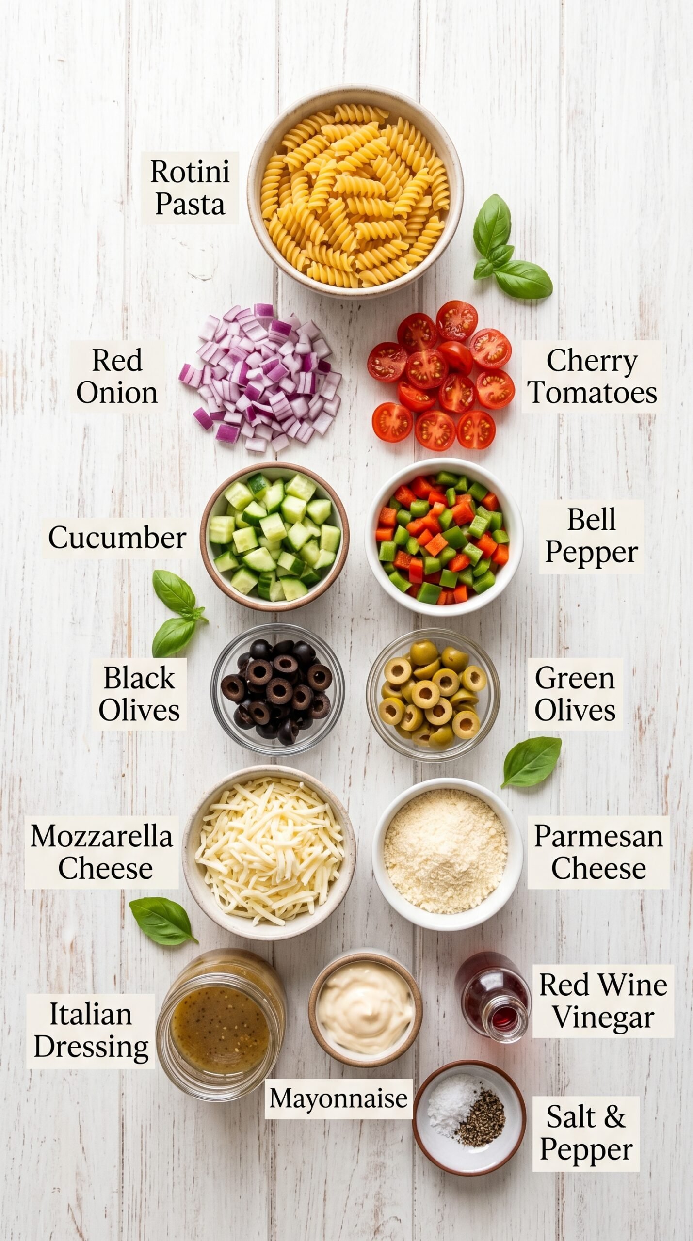 Olive Garden Pasta Salad With Creamy Italian Dressing recipe ingredients