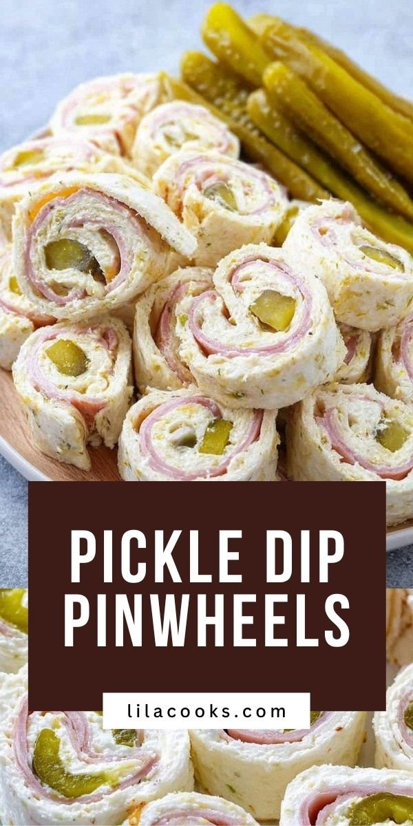 Pickle Dip Pinwheels with Cream Cheese, Ham, and Dill Pickles save this recipe