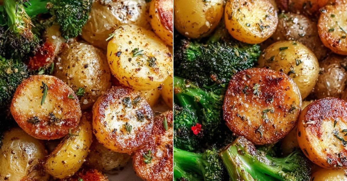 Roasted Parmesan Potatoes & Broccoli: Crispy & Flavorful recipe photo