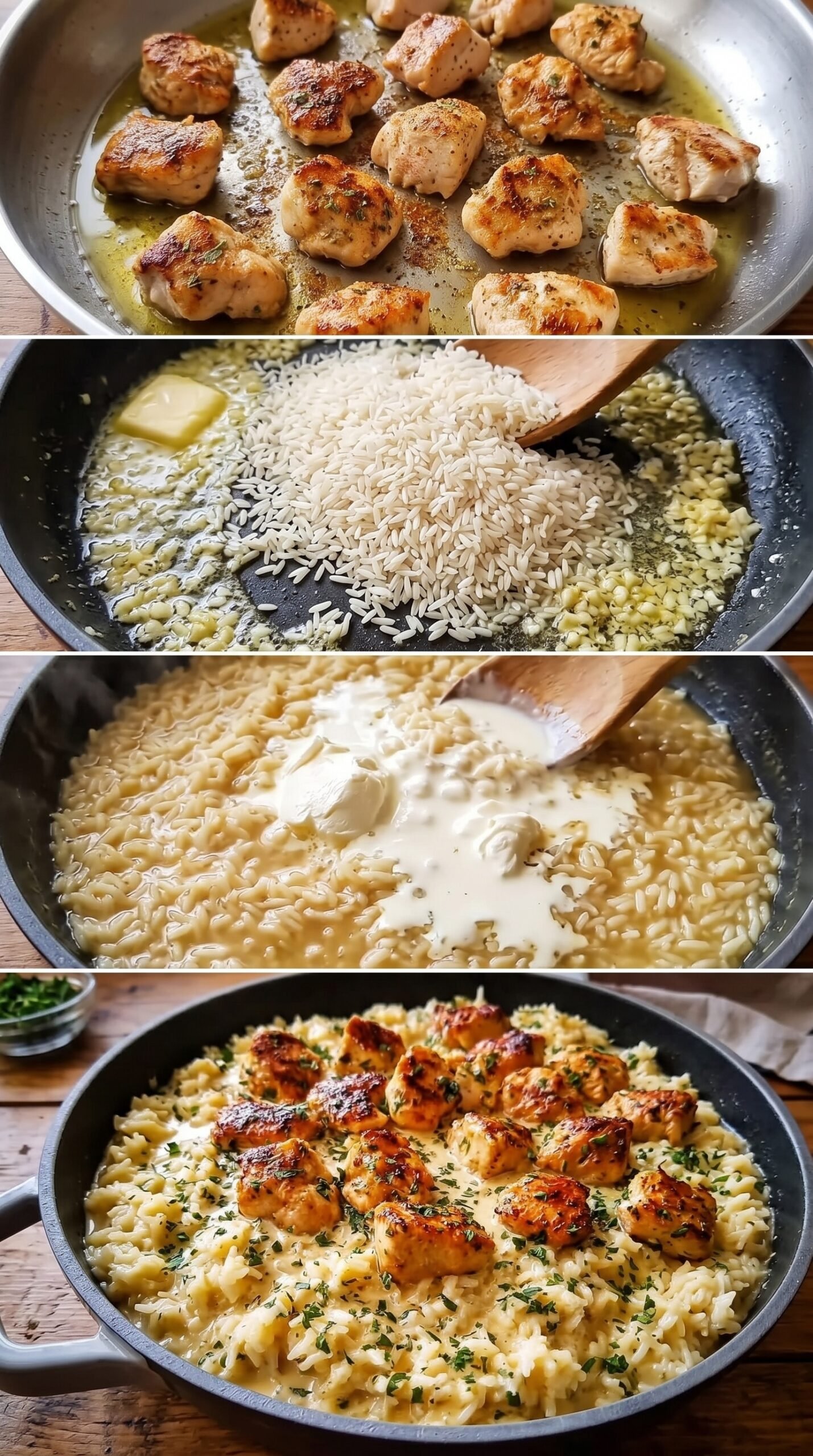 Creamy Garlic Butter Chicken with Cheesy Rice Everyone Will Crave recipe instructions