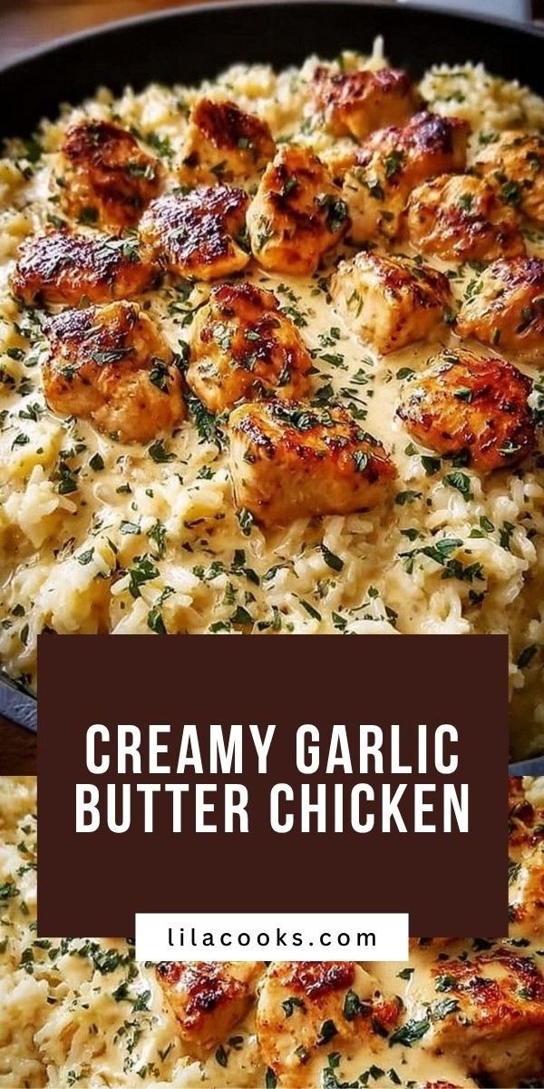 Creamy Garlic Butter Chicken with Cheesy Rice Everyone Will Crave save this recipe