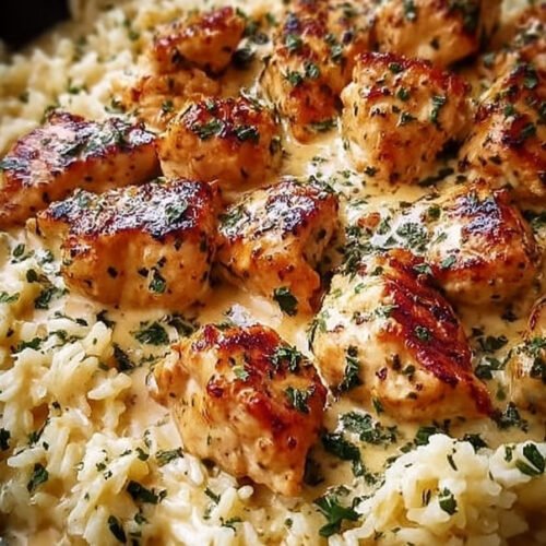 Creamy Garlic Butter Chicken with Cheesy Rice Everyone Will Crave extra recipe photo