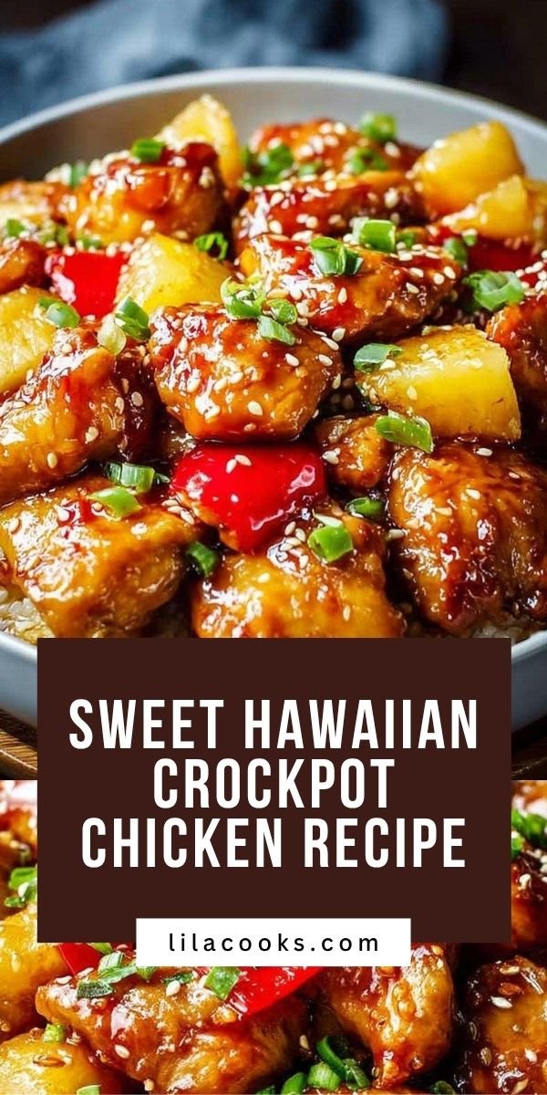 Sweet Hawaiian Crock pot Chicken Recipe for Tender Pineapple Chicken save this recipe