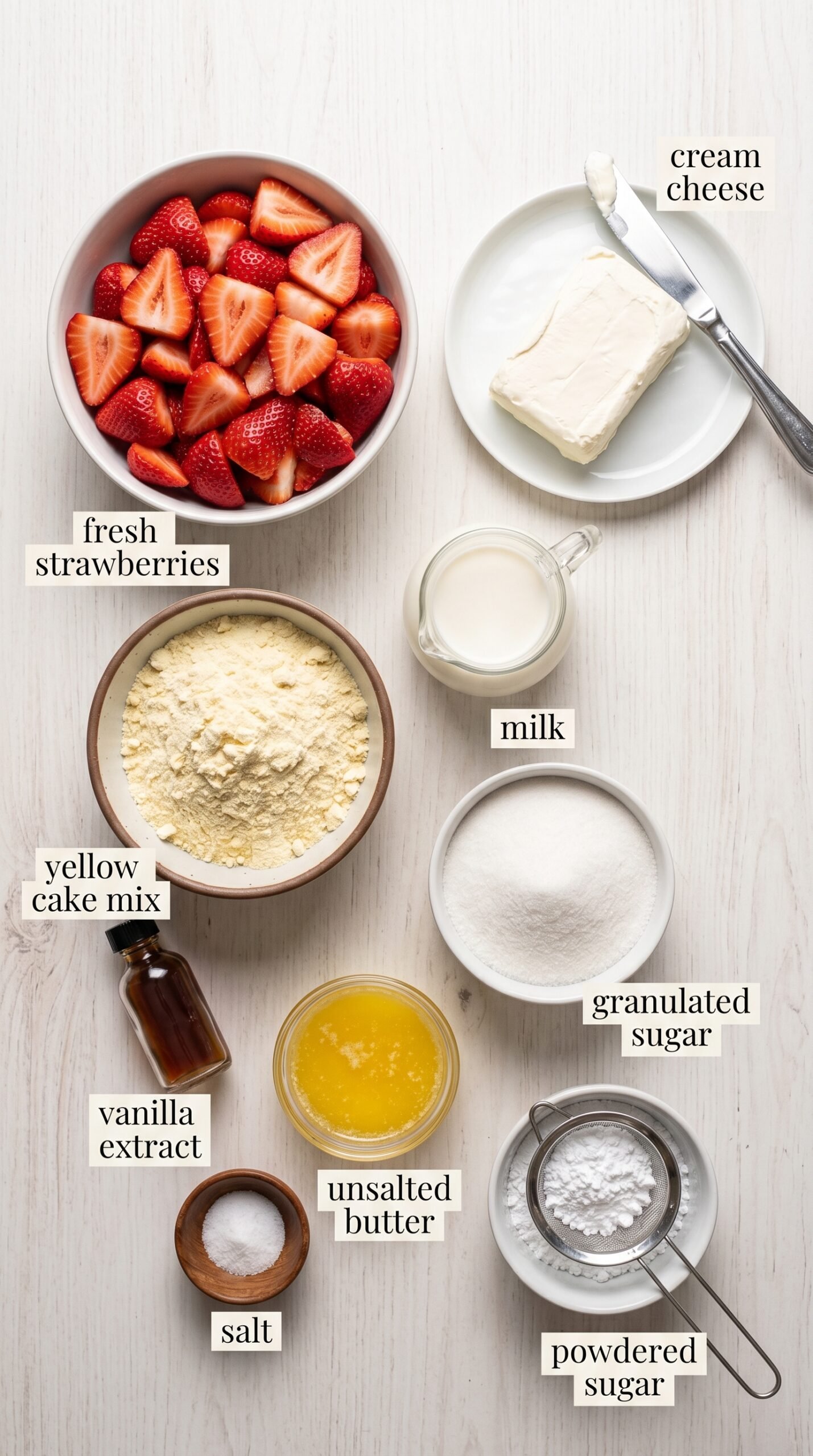 Strawberry Cheesecake Dump Cake Recipe recipe ingredients