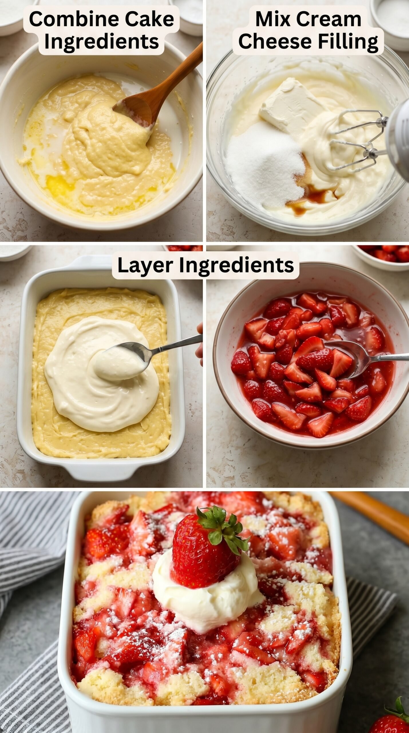 Strawberry Cheesecake Dump Cake Recipe recipe instructions