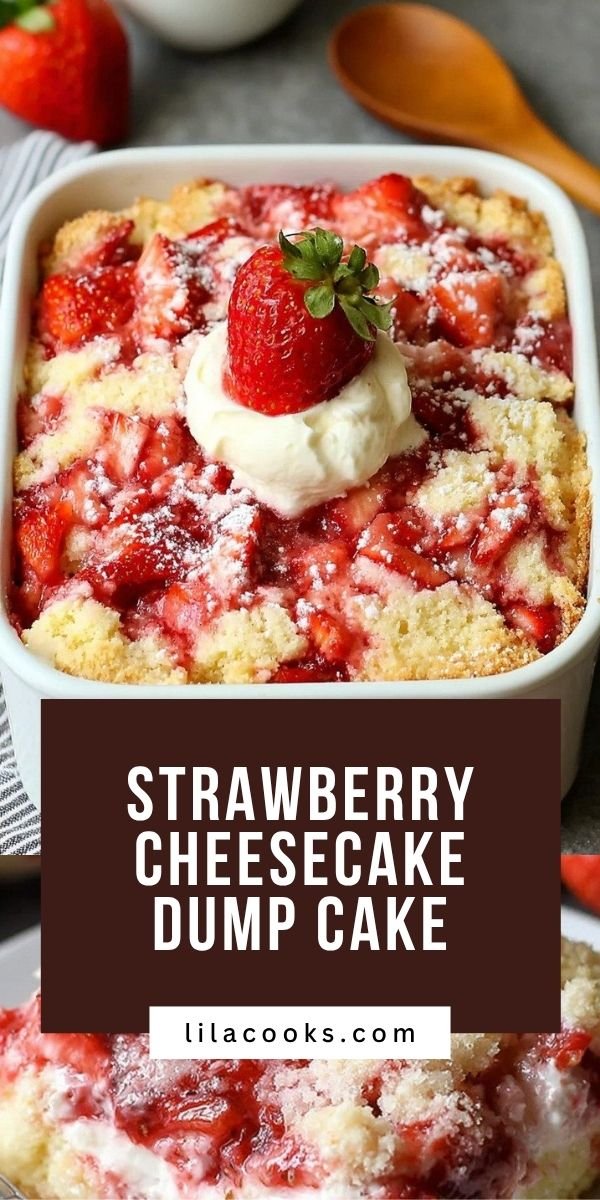 Strawberry Cheesecake Dump Cake Recipe save this recipe