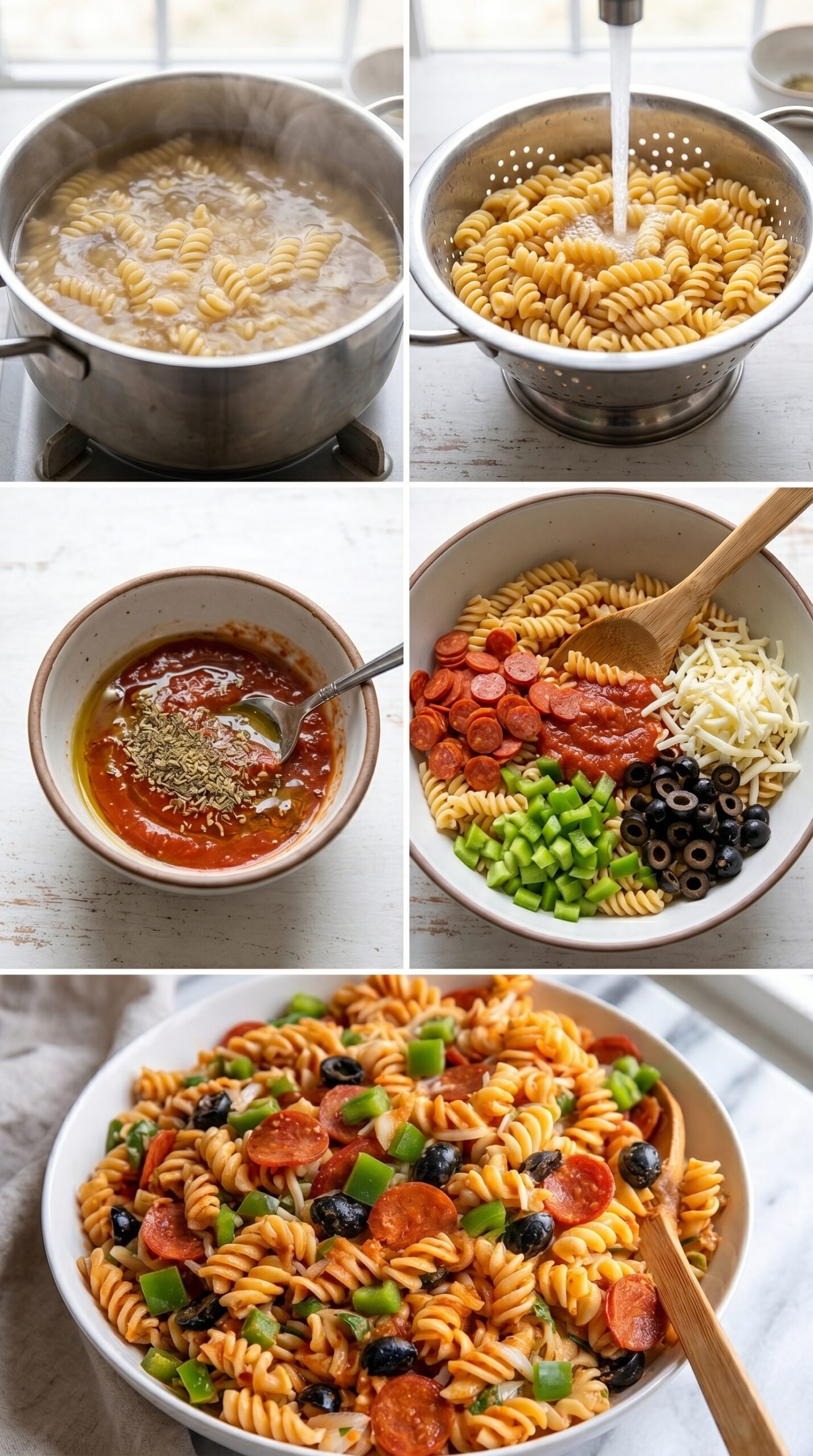 Easy Pizza Pasta Salad Recipe recipe instructions