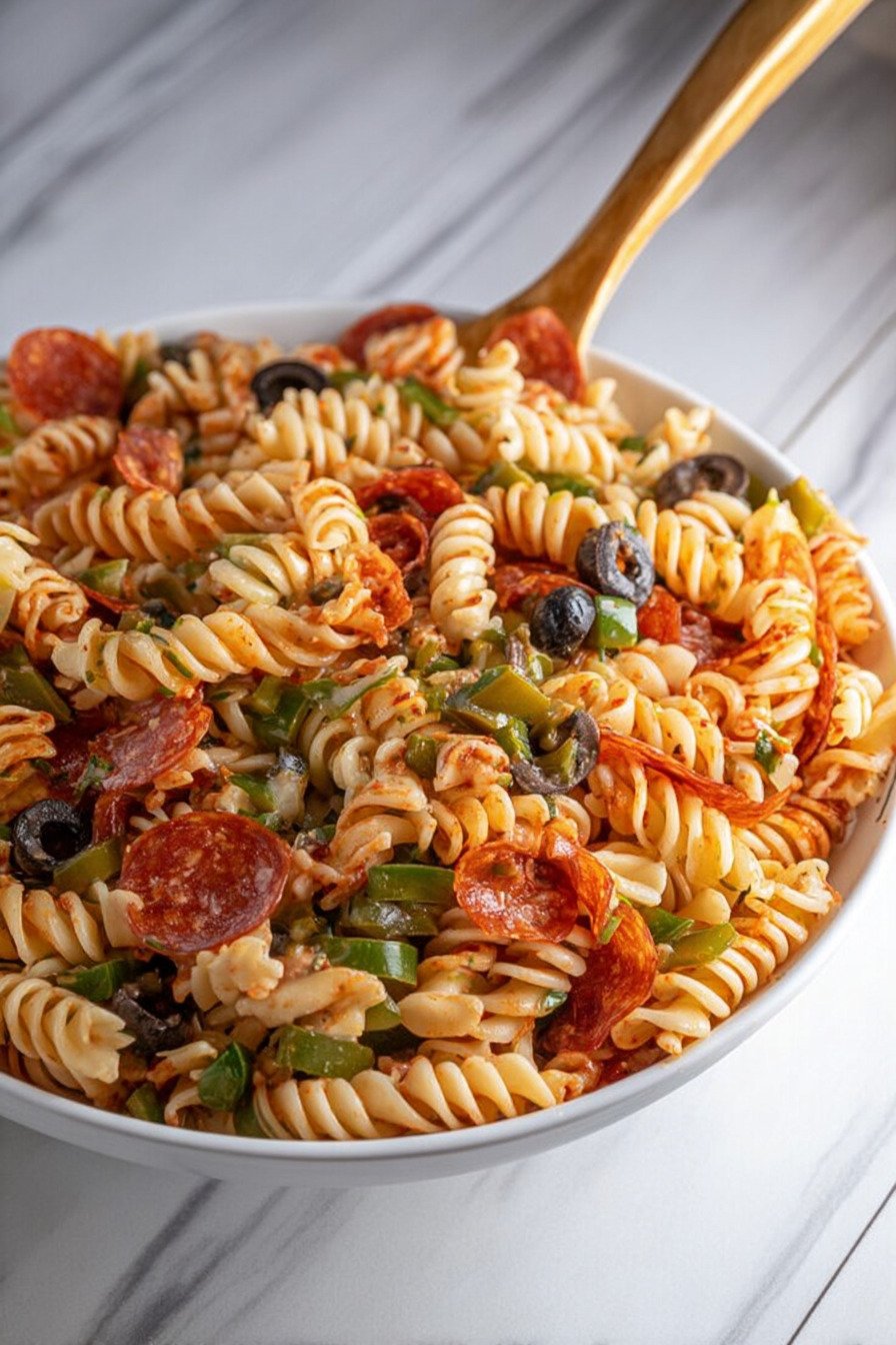 Easy Pizza Pasta Salad Recipe final result