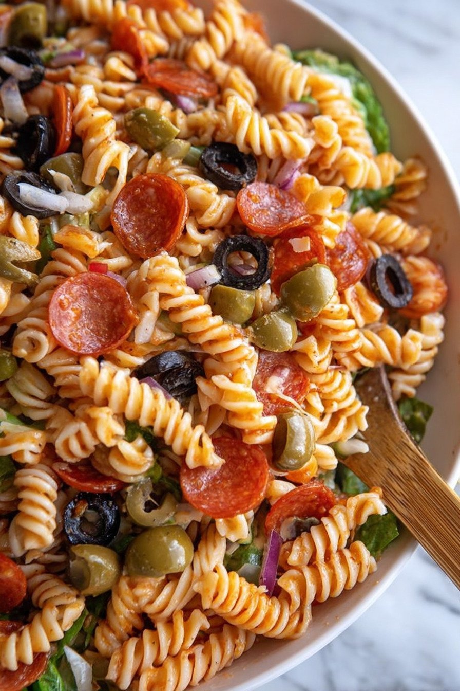 Easy Pizza Pasta Salad Recipe extra recipe photo