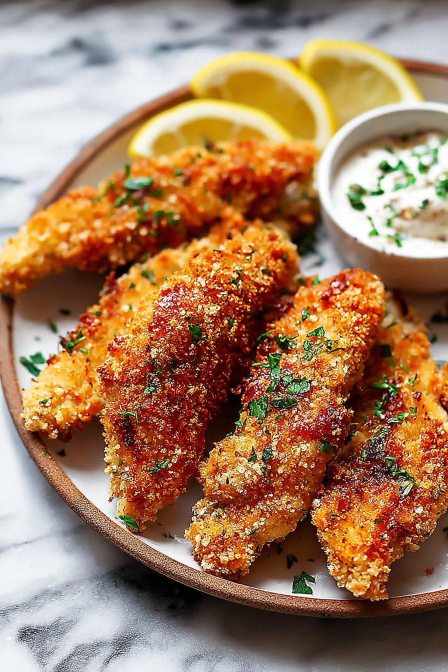 Crispy Oven Baked Chicken Tenders final result