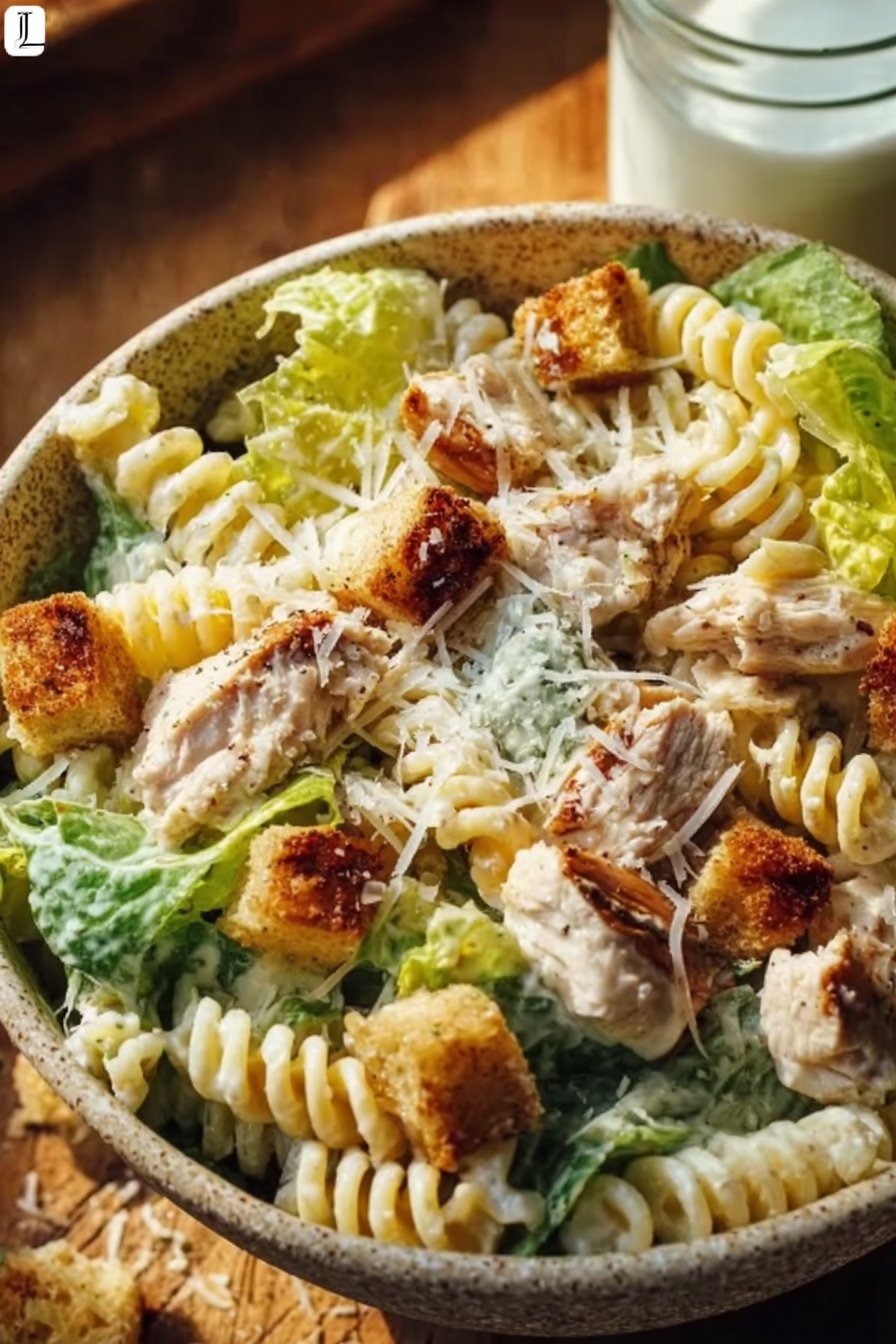 30-Minute Chicken Caesar Pasta Salad | Easy & Flavorful Recipe final result
