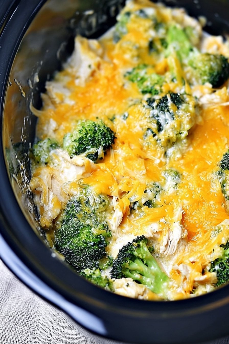 Keto Crockpot Chicken and Broccoli | Easy Cheesy Casserole final result