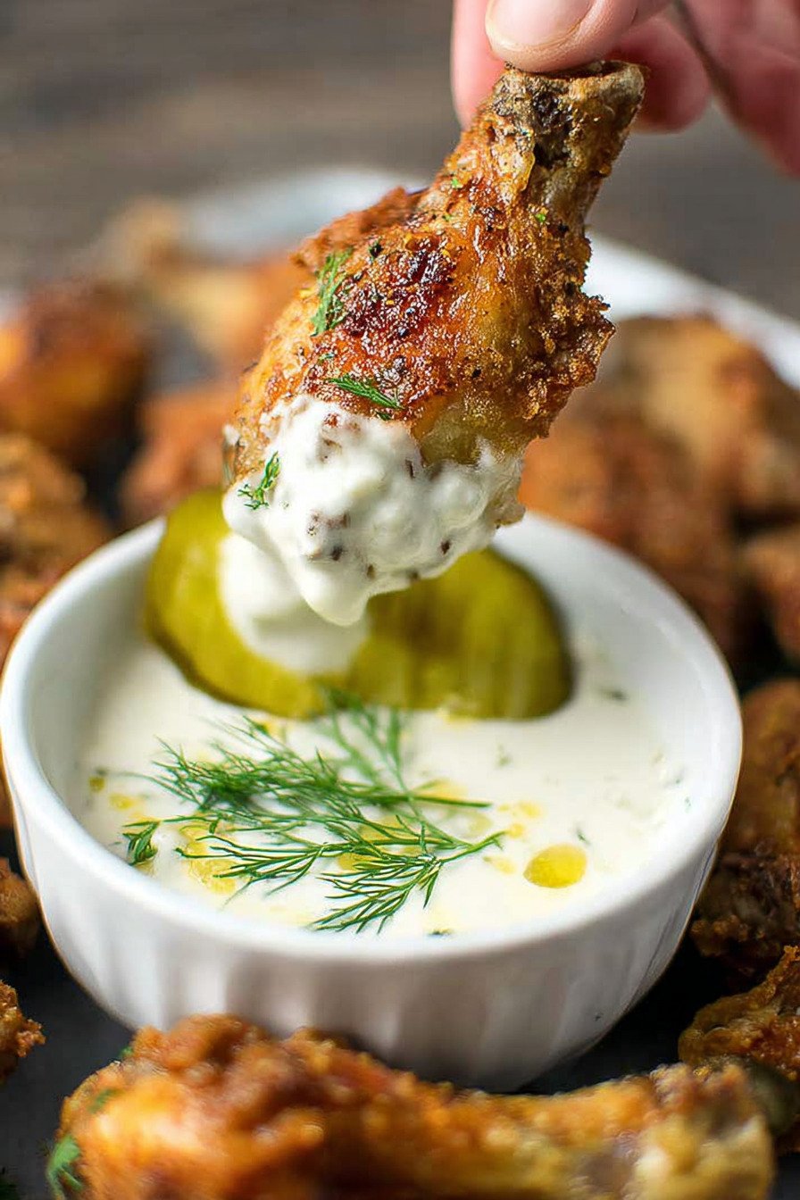 Dill Pickle Chicken Wings With Crispy Oven-Baked Skin extra recipe photo