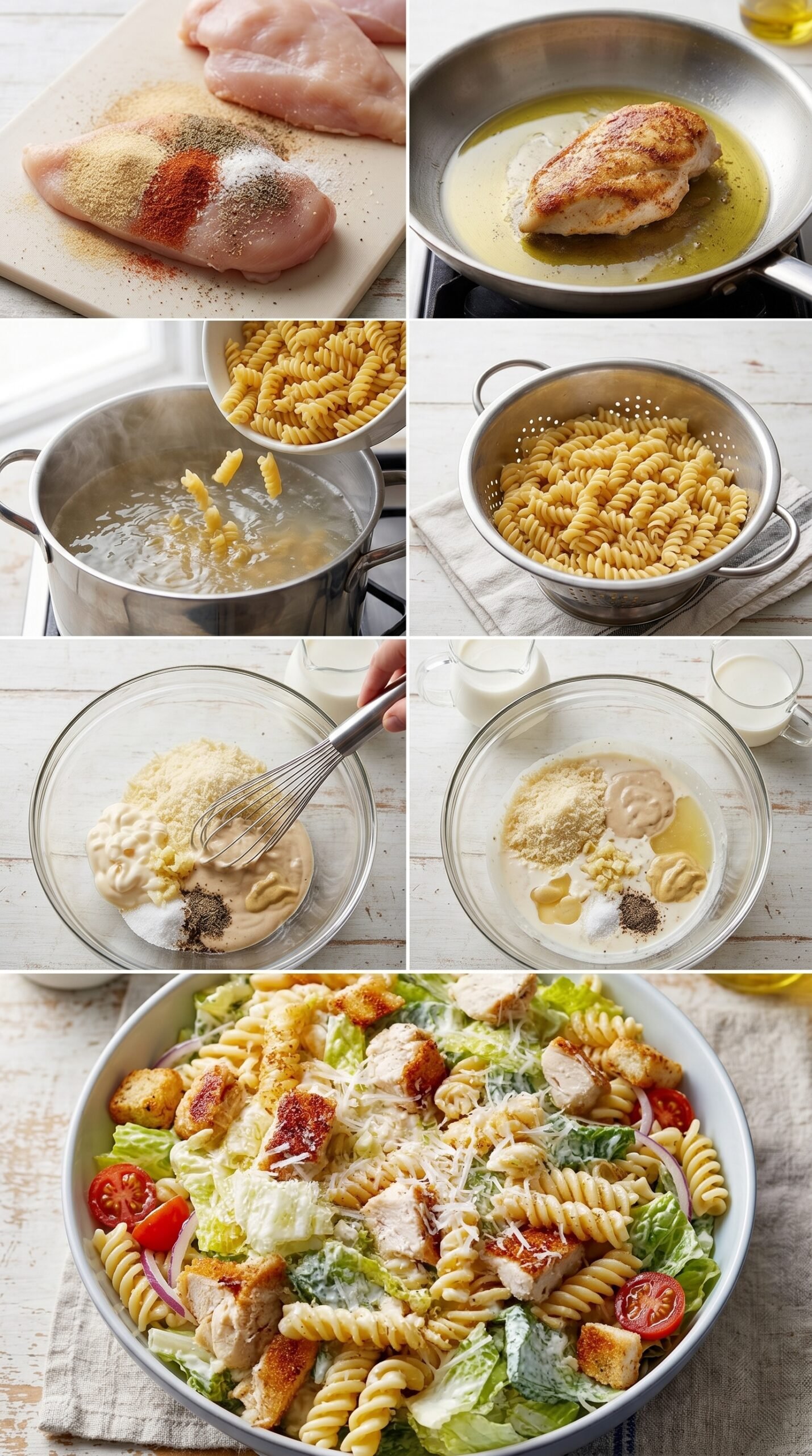 30-Minute Chicken Caesar Pasta Salad | Easy & Flavorful Recipe recipe instructions