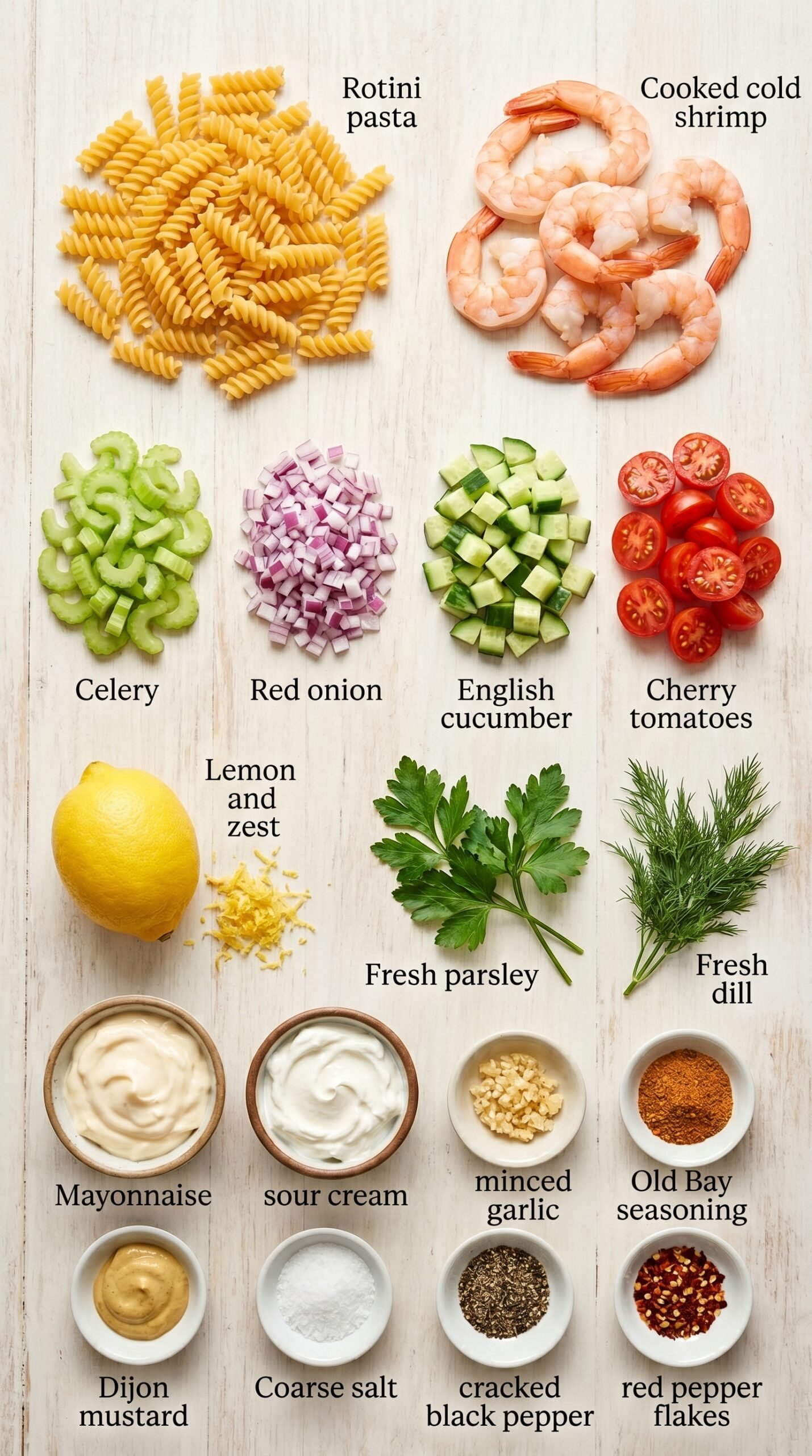 Cold Shrimp Pasta Salad Recipe recipe ingredients