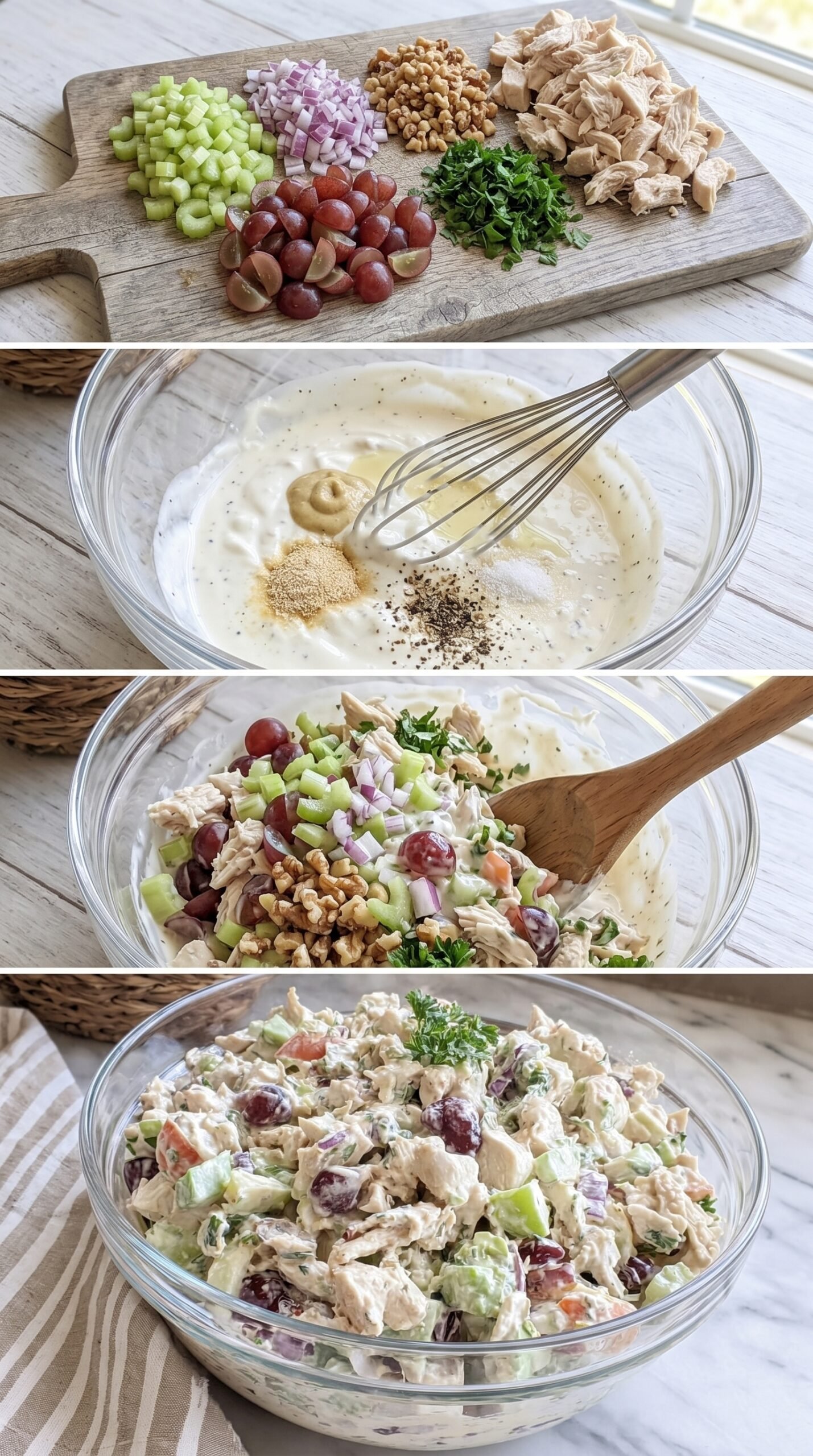 Healthy Chicken Salad Recipe with Greek Yogurt, No Mayo recipe instructions