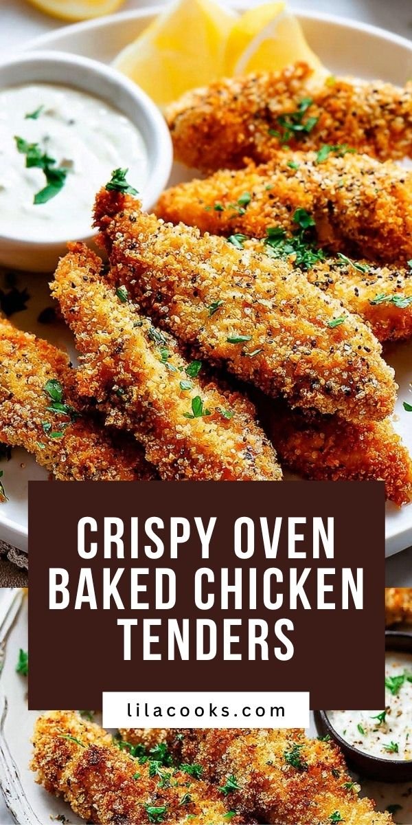 Crispy Oven Baked Chicken Tenders save this recipe