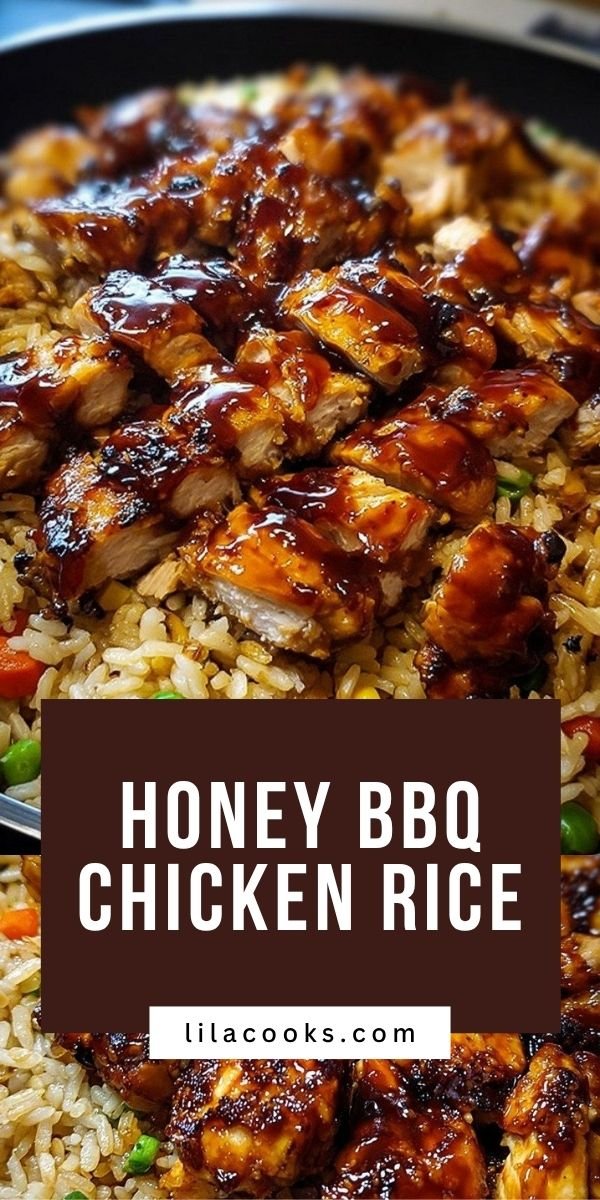 One-Pan Bold Honey BBQ Chicken Rice – Irresistible Comfort Meal save this recipe