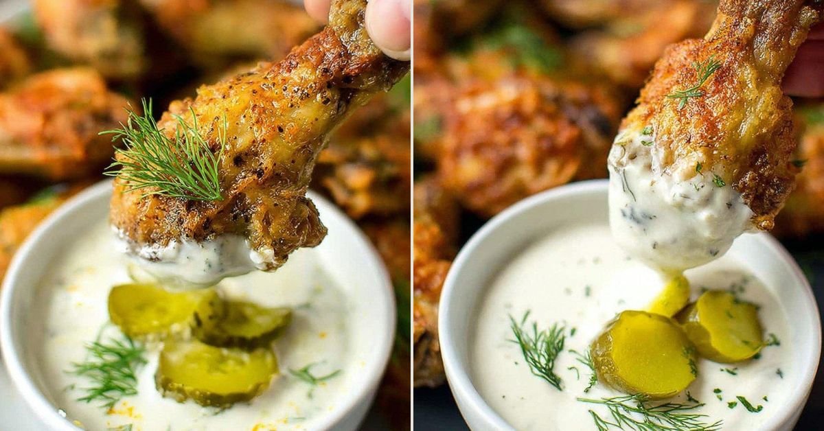 Dill Pickle Chicken Wings With Crispy Oven-Baked Skin recipe photo